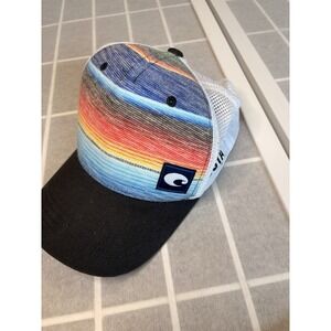 Costa Trucker Hat Baja Stripe Mesh Adjustable Multicolor SnapBack